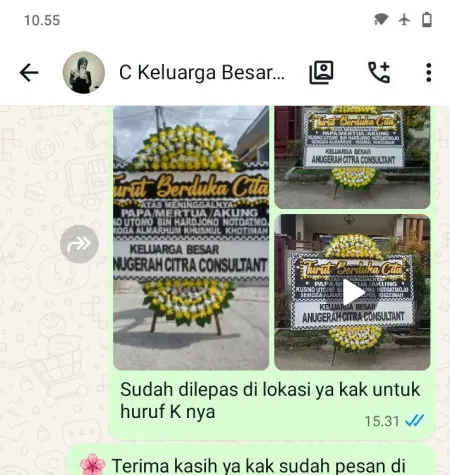 Pengiriman Papan Bunga Duka Johar Baru